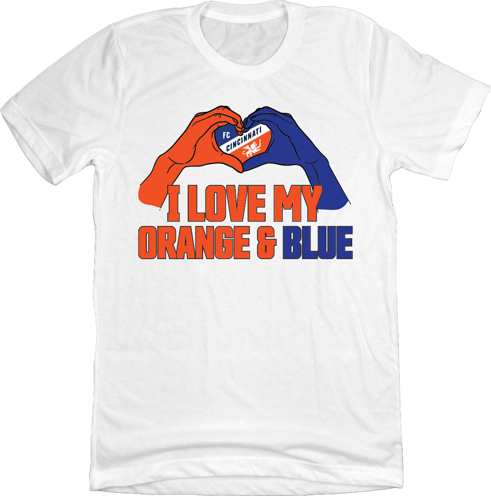 I Love My Orange and Blue White tee Cincy Shirts