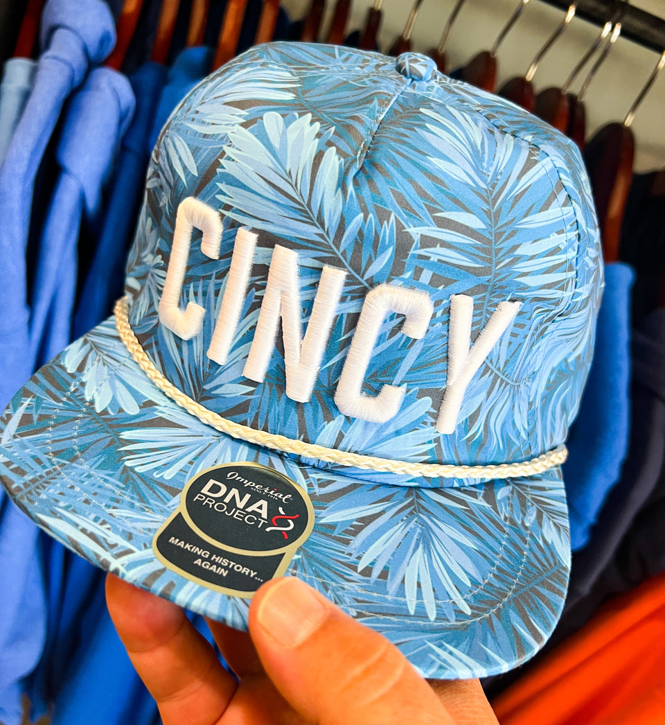 CINCY Floral Rope Hats - Blue Hawaiian