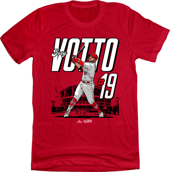 Joey votto Retro Series Tee | Cincinnati mlbpa Apparel | Cincy Shirts Unisex T-Shirt / Black / S