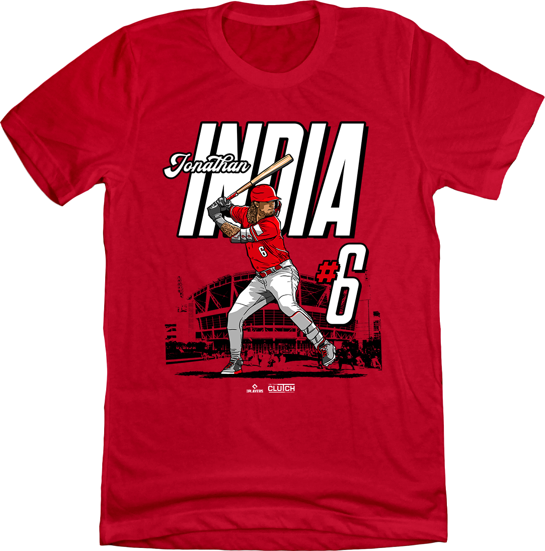 Official Jonathan India mlbpa Tee | Cincinnati Baseball | Cincy Shirts Unisex T-Shirt / Red / 4X