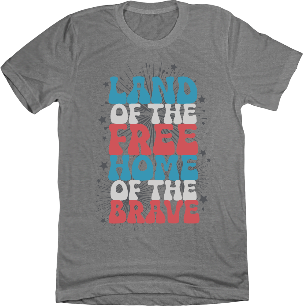 Land of the Free, Home of the Brave Charcoal Tee