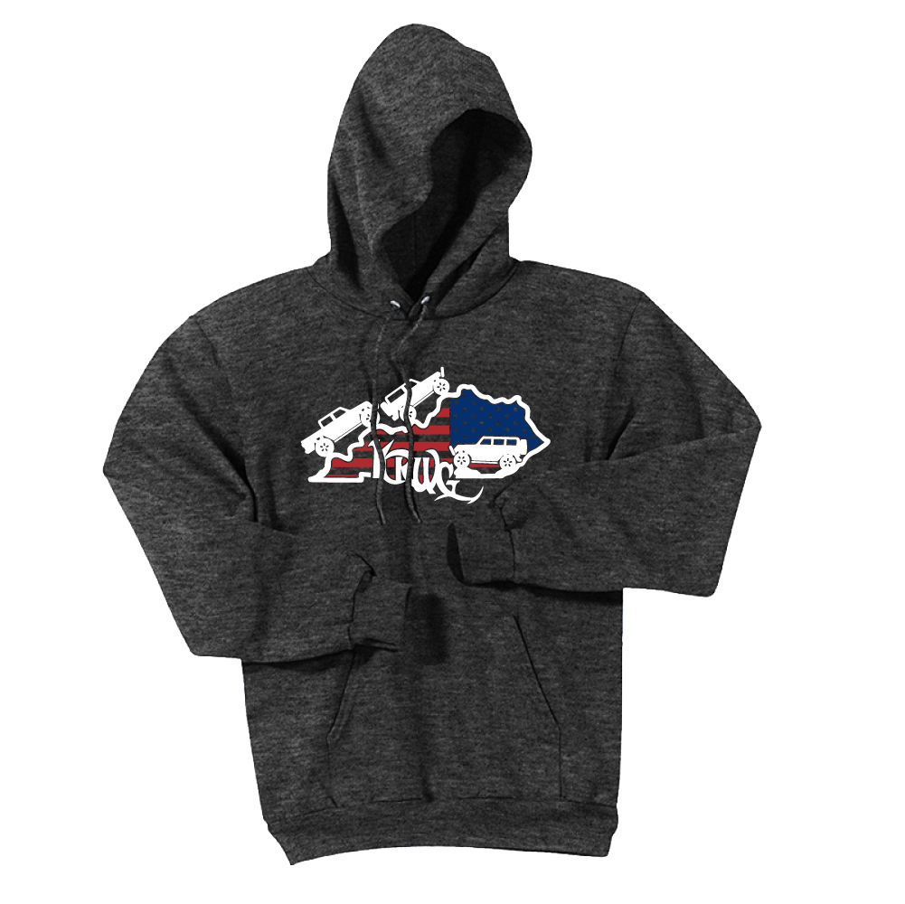 Kentucky Rebel Wranglers KRWG US Flag White Logo Fleece - Cincy Shirts