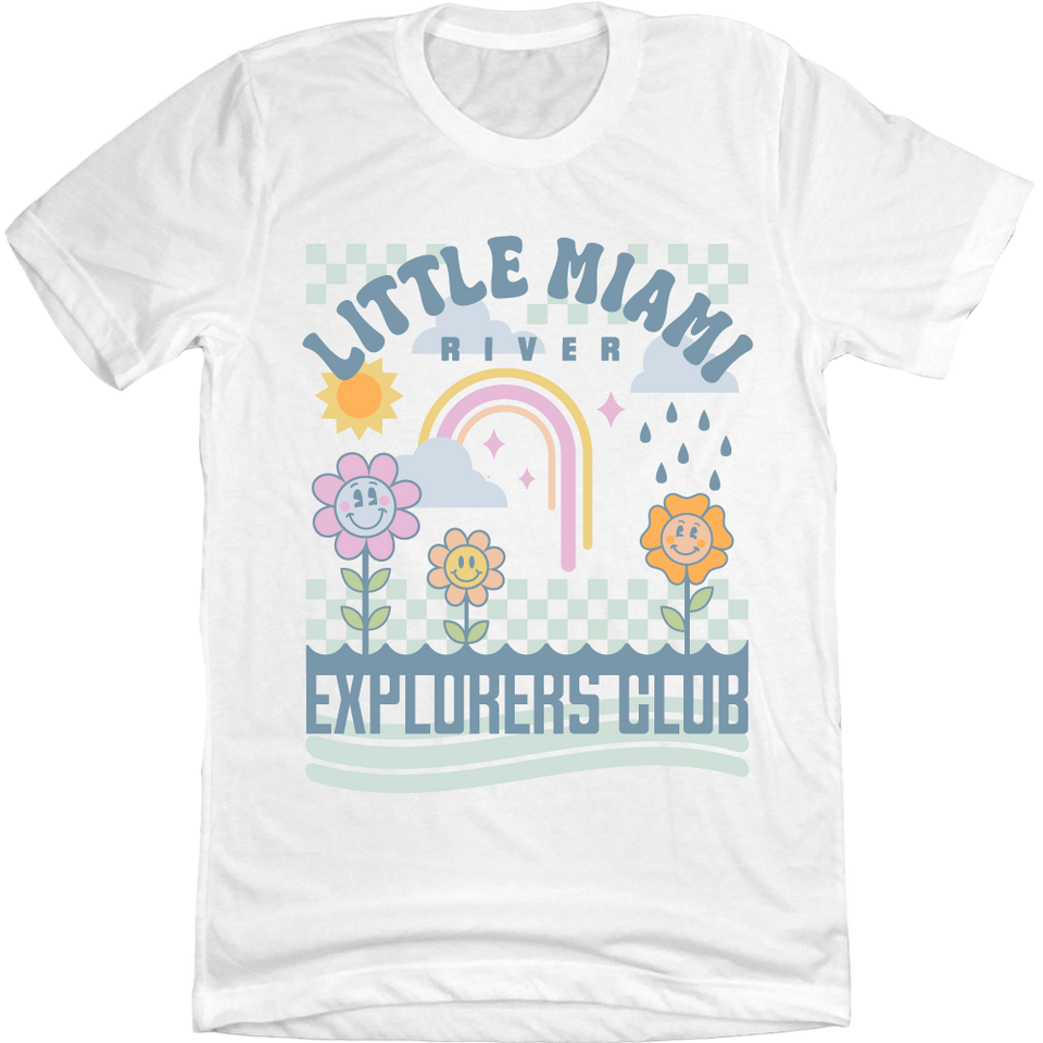 Little Miami River Explorers Club White Tee