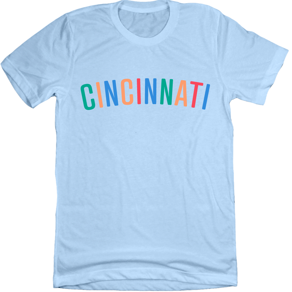 Cincinnati In Color Light Blue Tee