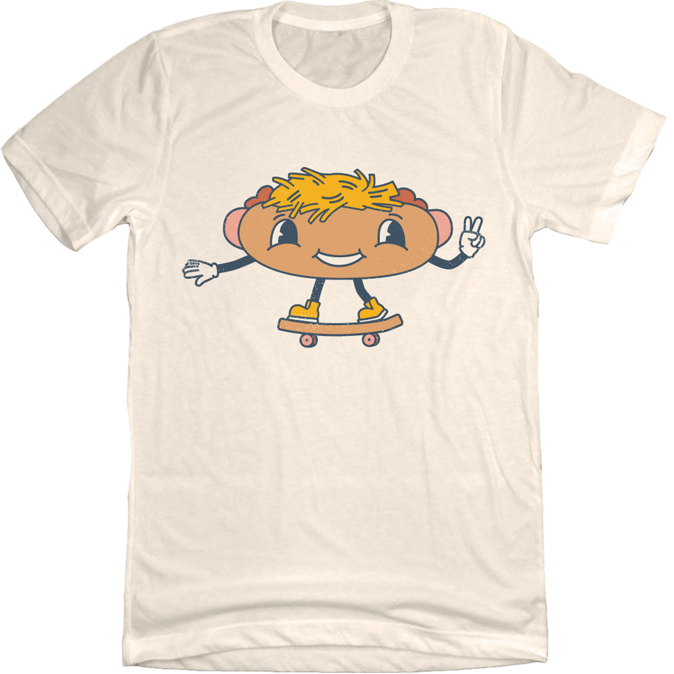 Coney Kid Skateboarder Natural Tee