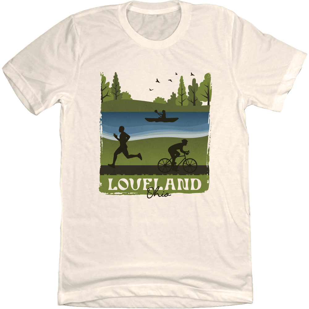 Loveland Canoe Jog Bike Silhouettes - Cincy Shirts