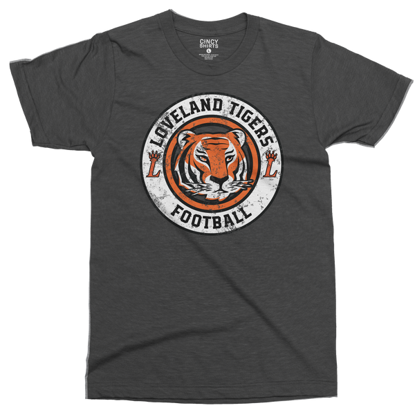 Loveland Tigers Football Distressed Circle