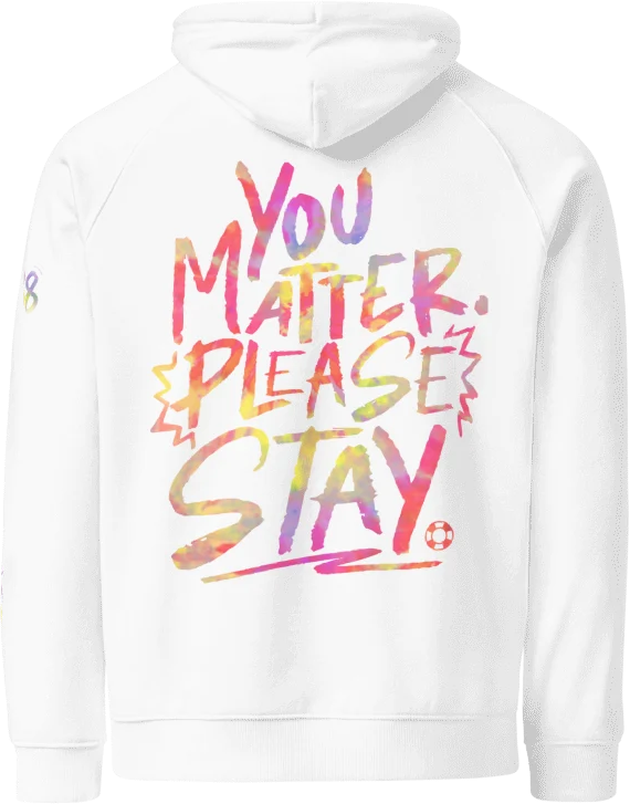You Matter Please Stay Expressive Type Tee White