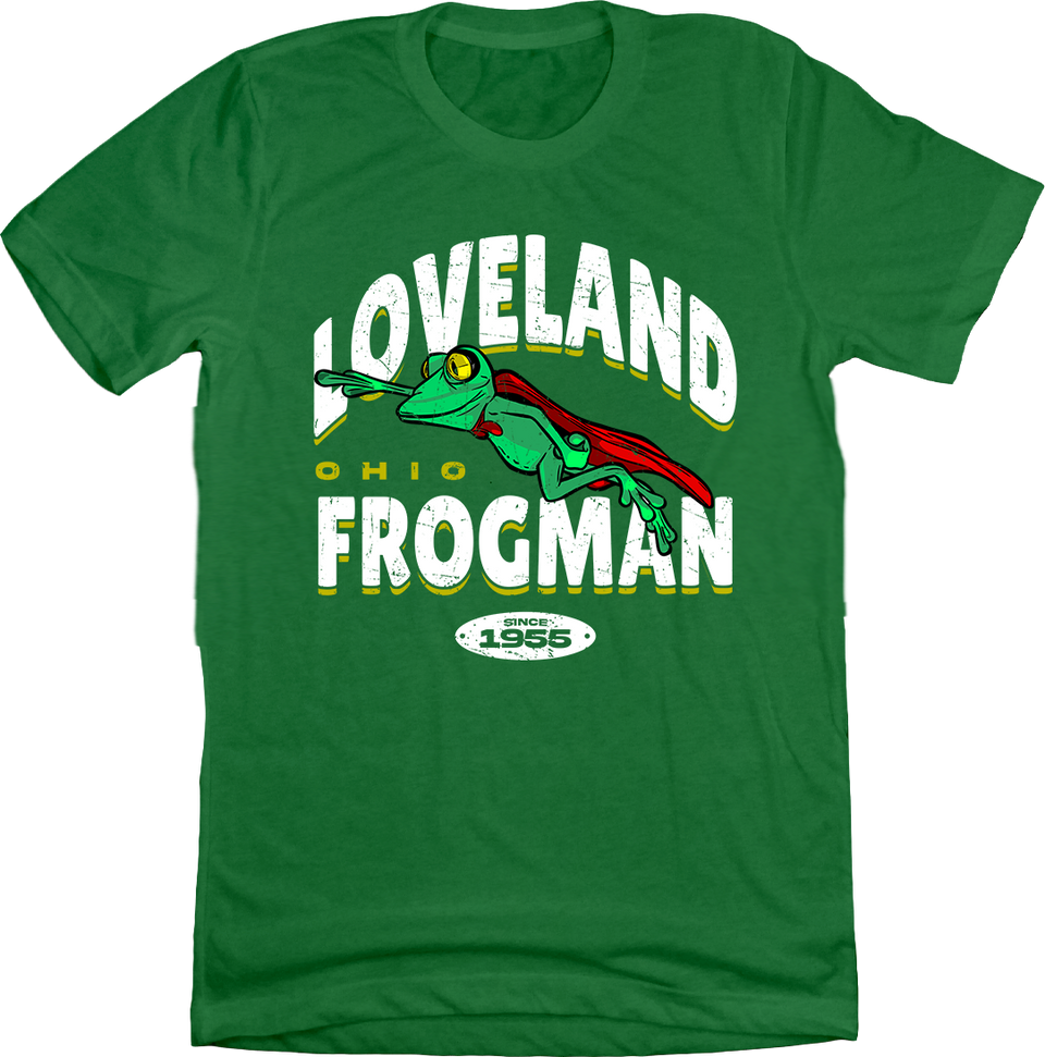 Loveland Frogman Flying Since 1955 Cincy Shirts