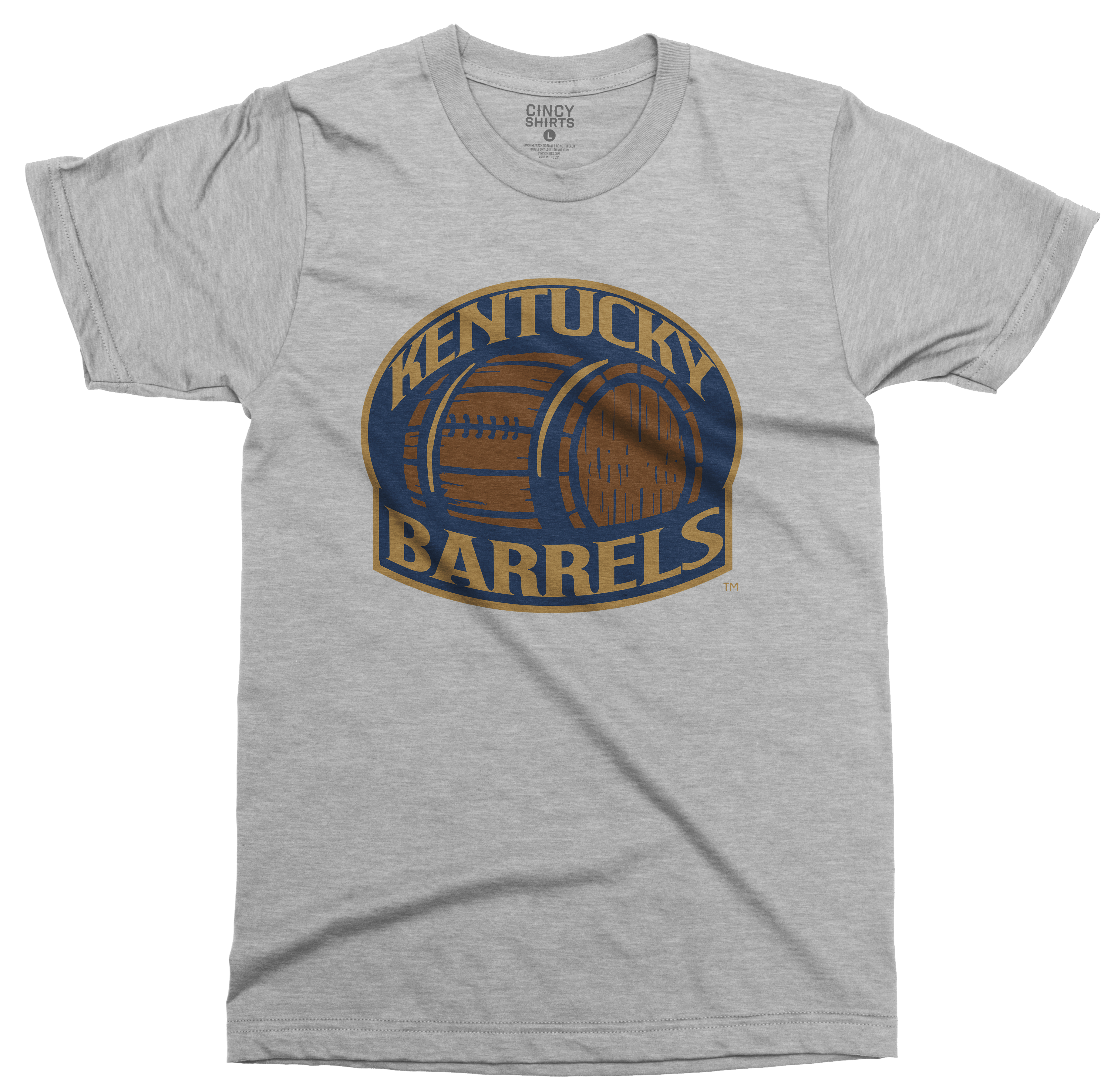 Kentucky Barrels Main Logo Tee Grey