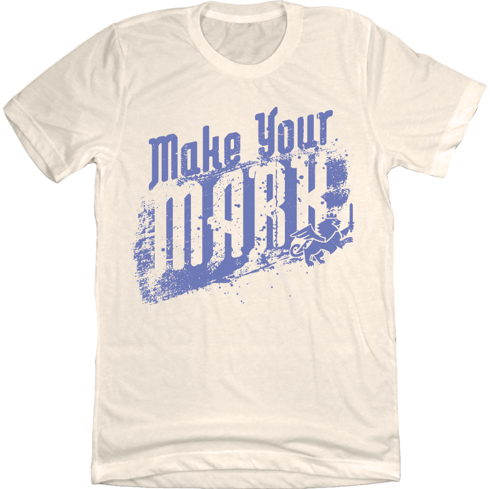 FC Cincinnati Cream Kit Tee: Cincinnati Make Your Mark Blue Lion Cincy Shirts