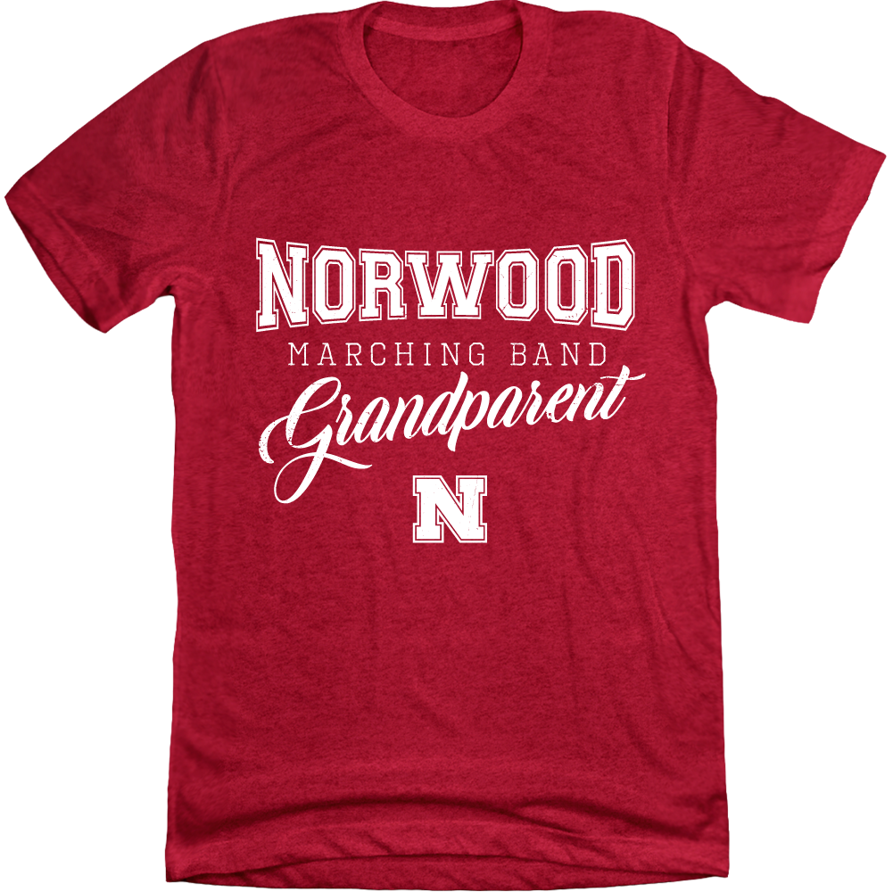 Norwood Marching Band N Grandparent (23) red T-shirt Cincy Shirts
