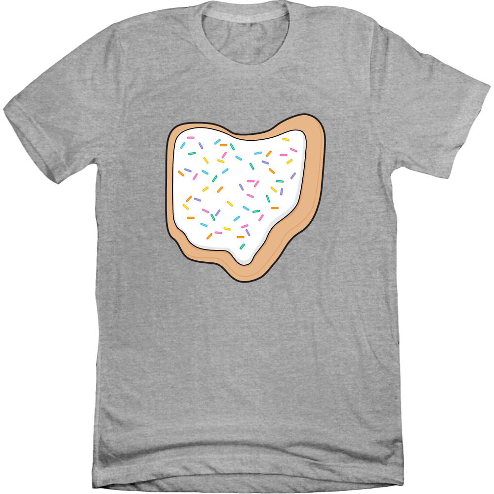 Ohio-Shaped Donut grey T-shirt Cincy Shirts