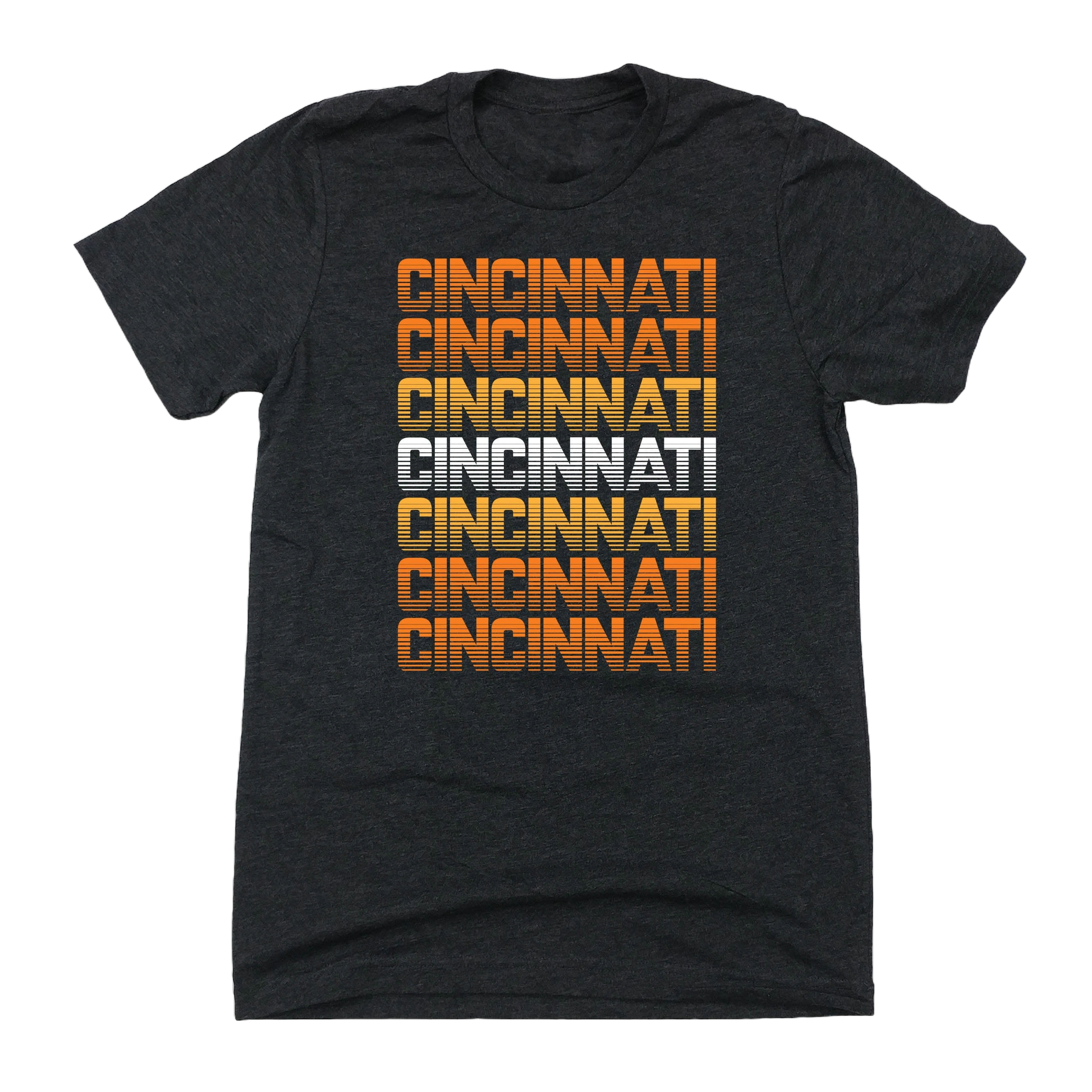 Black & Orange Cincinnati Retro - Cincy Shirts
