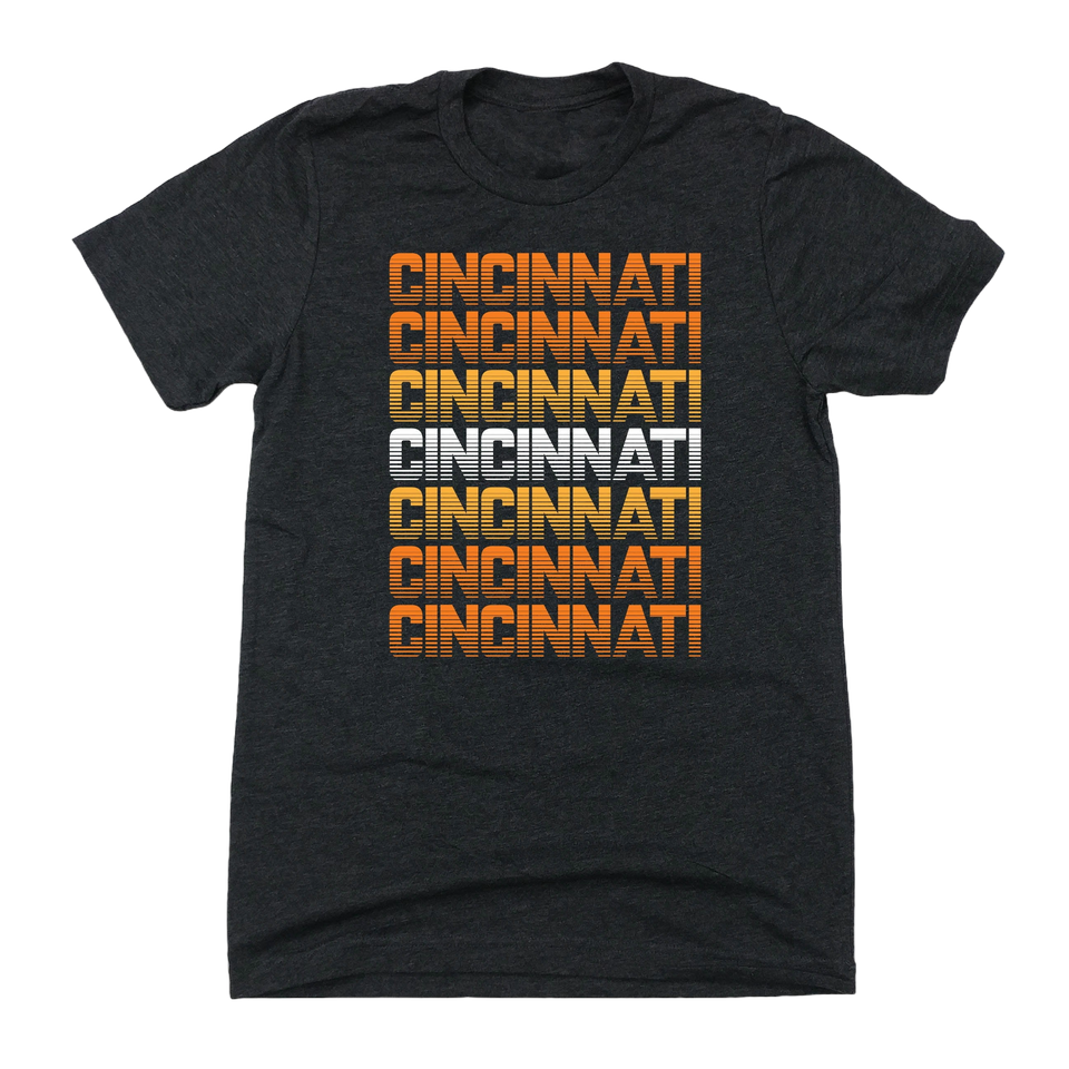 Black & Orange Cincinnati Retro - Cincy Shirts