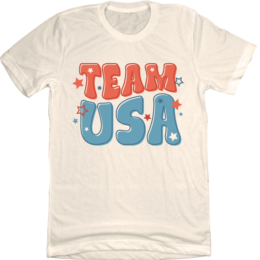 Team USA Bubble Font Tee