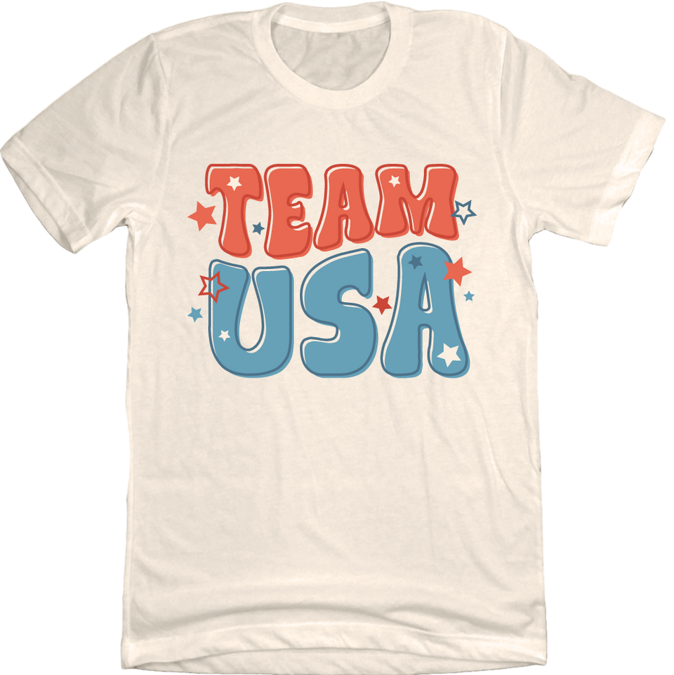 Team USA Bubble Font Tee