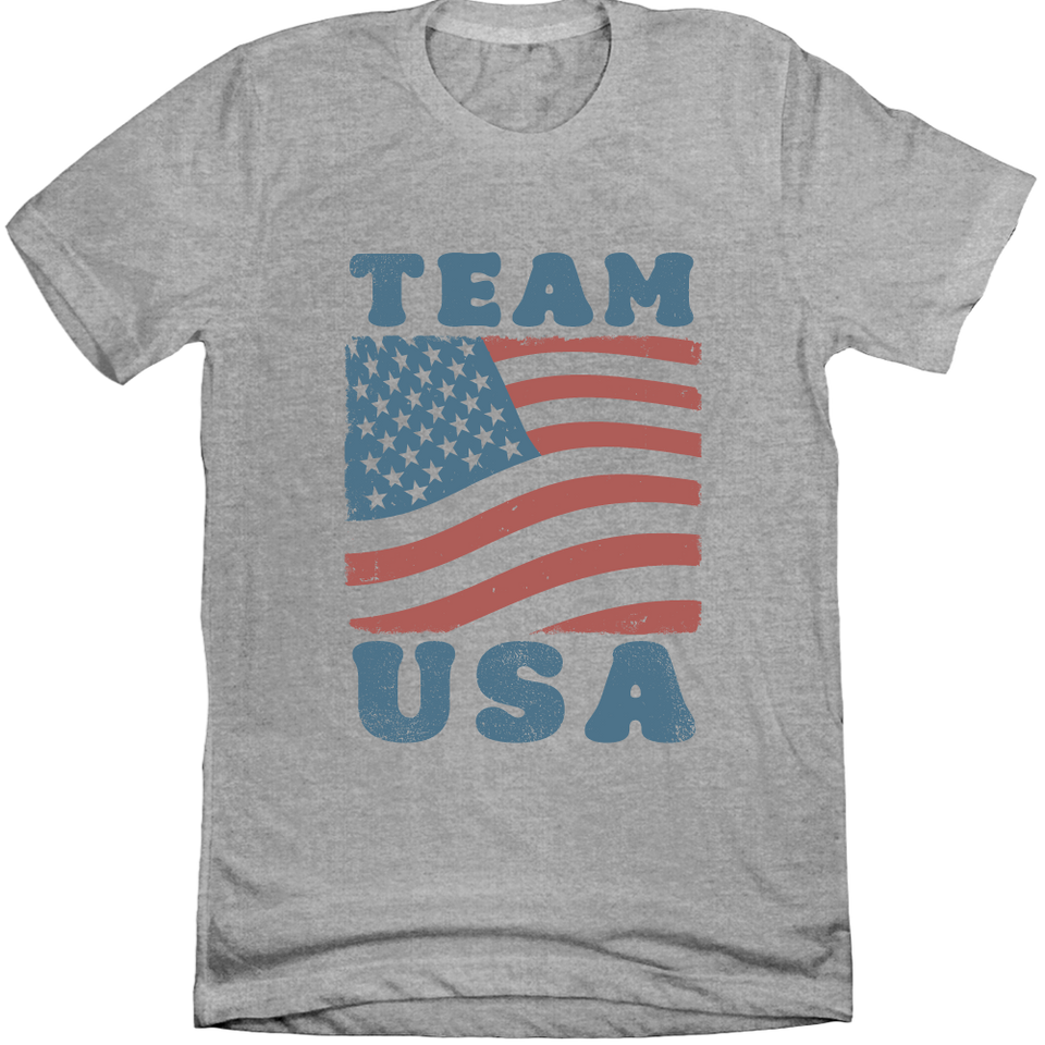 Team USA Flag Grey Tee