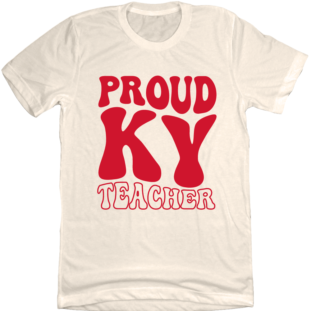 Proud Kentucky Teacher Red Ink white Cincy Shirts