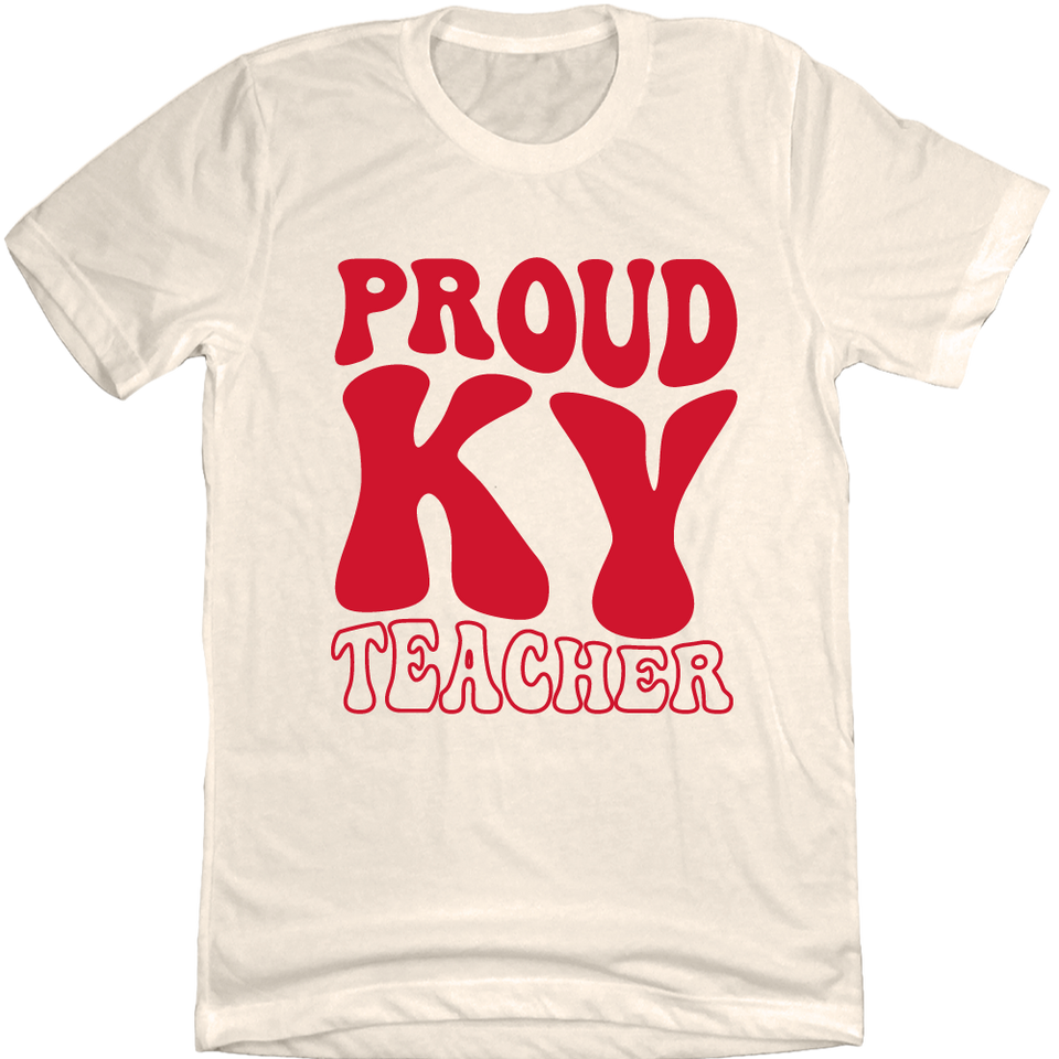 Proud Kentucky Teacher Red Ink white Cincy Shirts