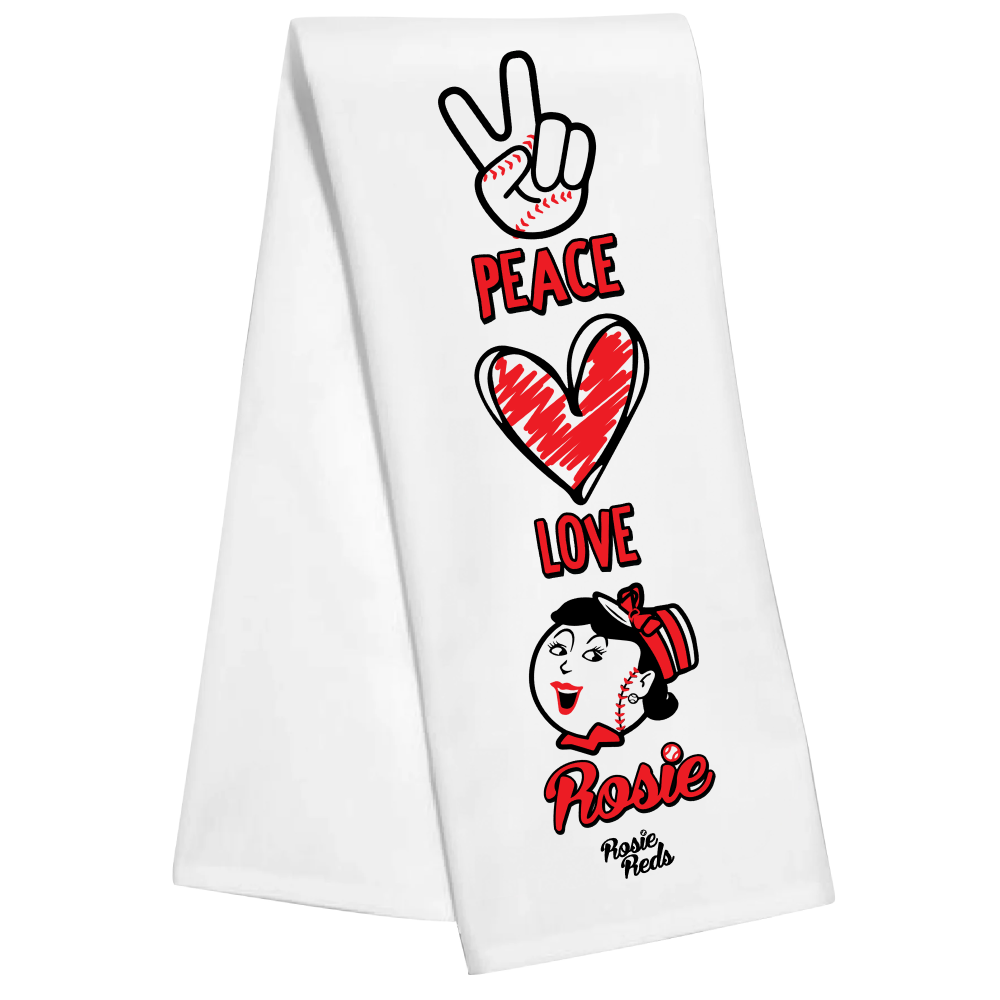 Peace, Love, Rosie Tea Towel