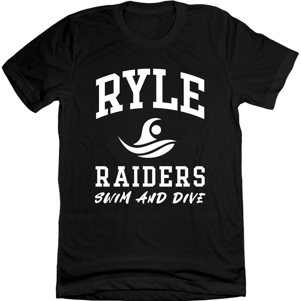 Ryle Raiders Swim and Dive Stylized Whale Cincy Shirts