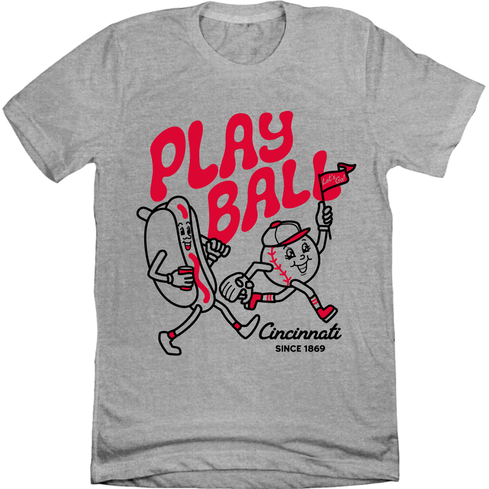 Play Ball Hotdog Baseball Cartoon