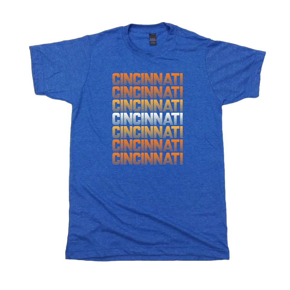 Blue & Orange Cincinnati Retro - Cincy Shirts