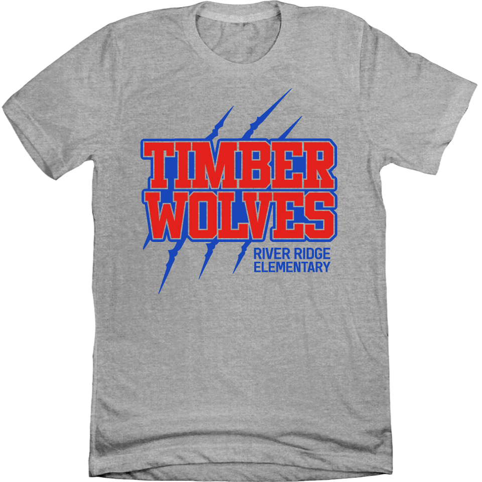 River Ridge Timberwolves Scratch grey Cincy Shirts