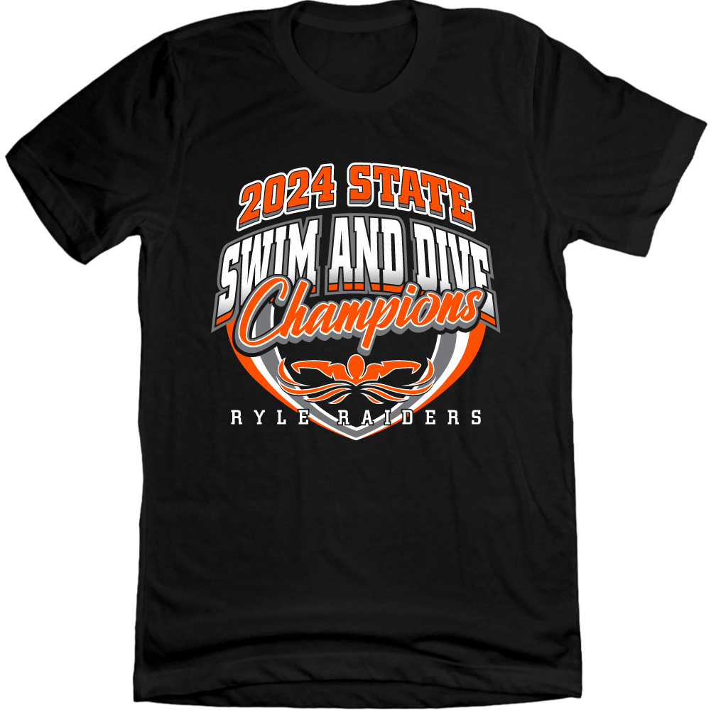 Ryle Raiders 2024 State Swim and Dive Champions Black Tee