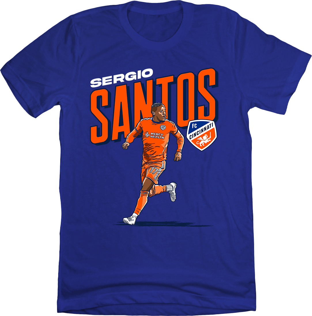Sergio Santos FC Cincinnati blue T-shirt Cincy Shirts