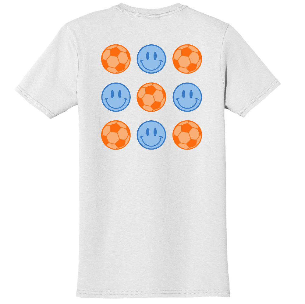 Soccer Balls & Smiley Faces - Comfort Colors® Tee Back Model Photo