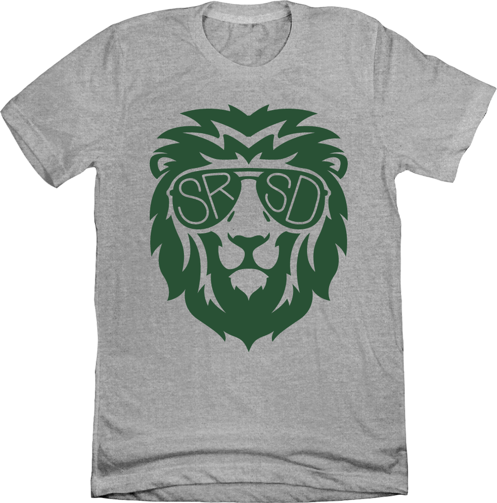 St. Rita Lion Mascot in Sunglasses Grey Tee