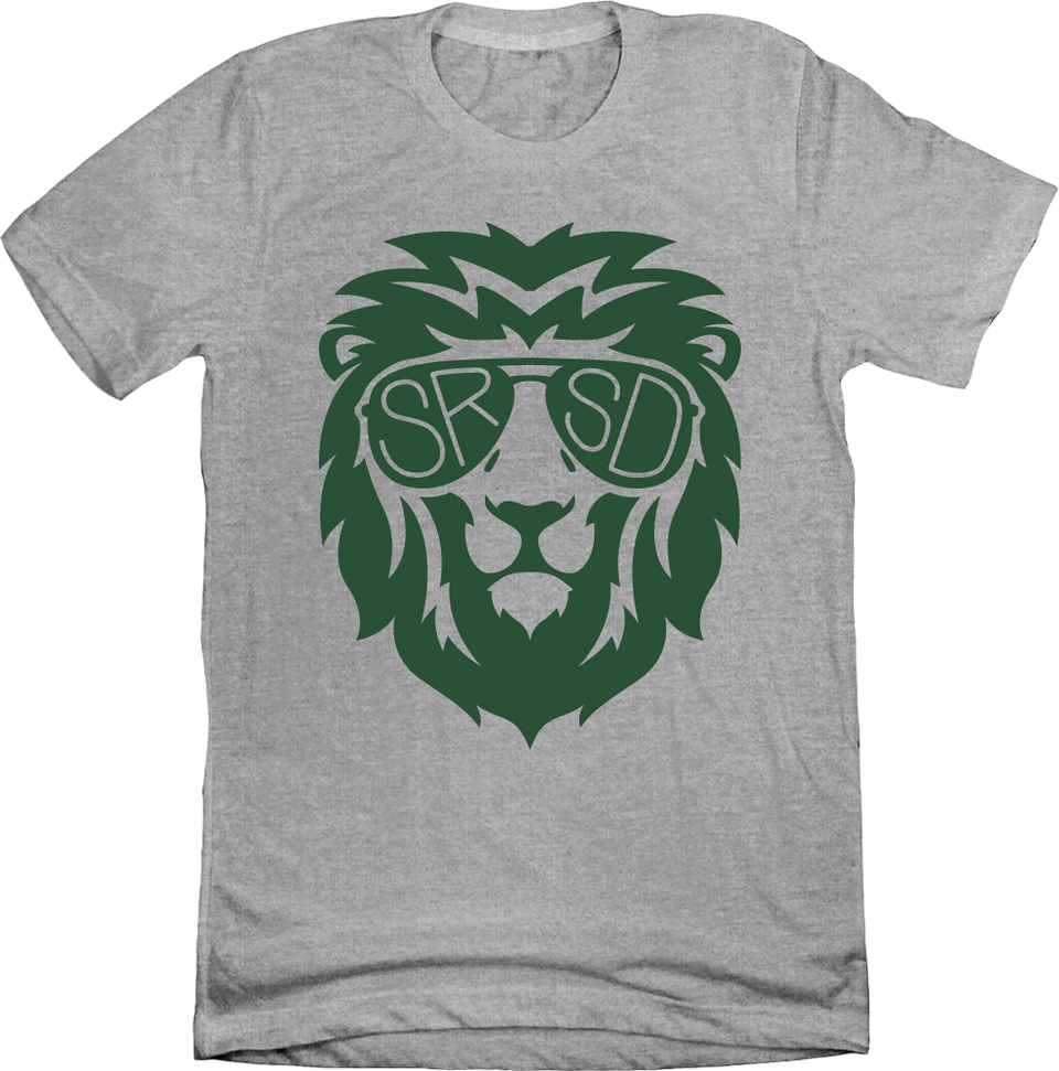 St. Rita Lion Mascot in Sunglasses Grey Tee