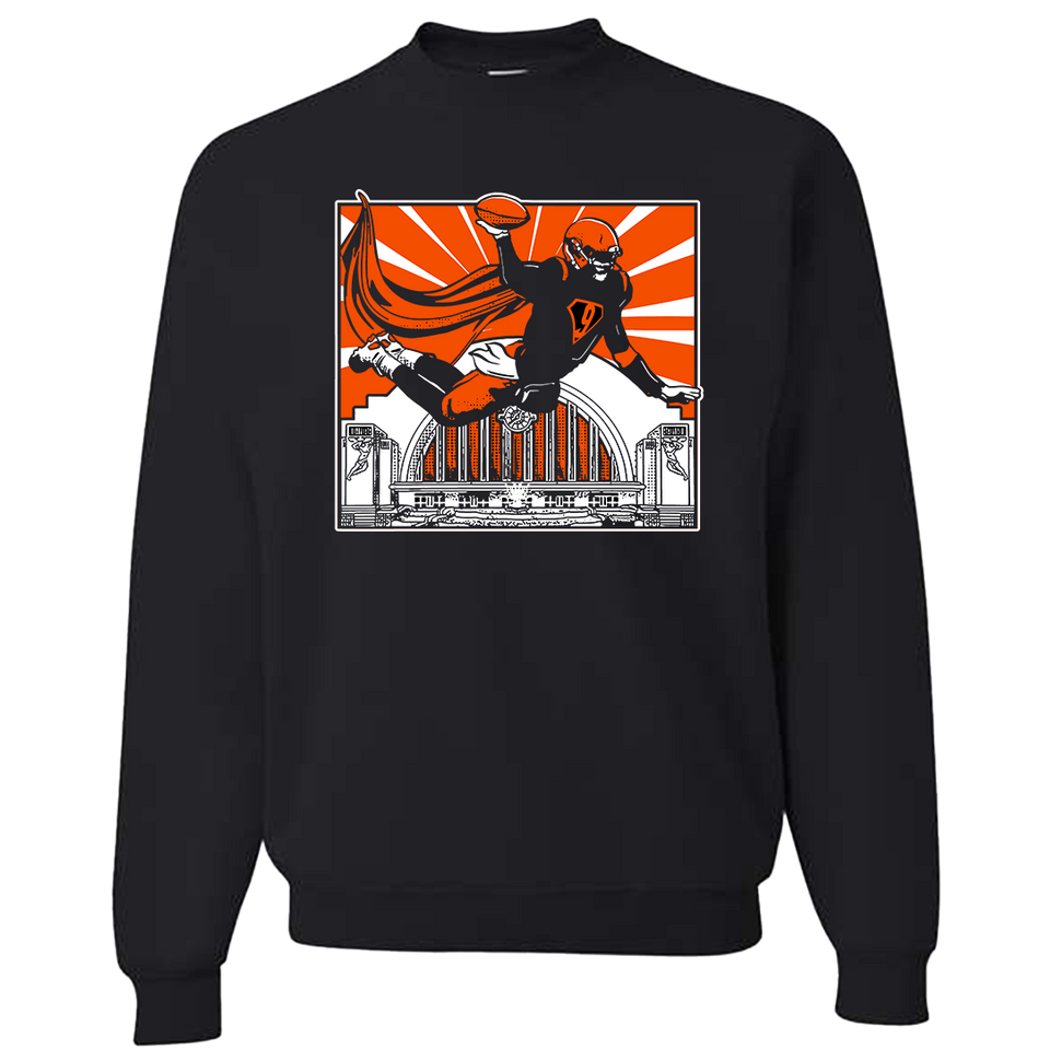 Superhero Joe Black Crewneck Sweatshirt