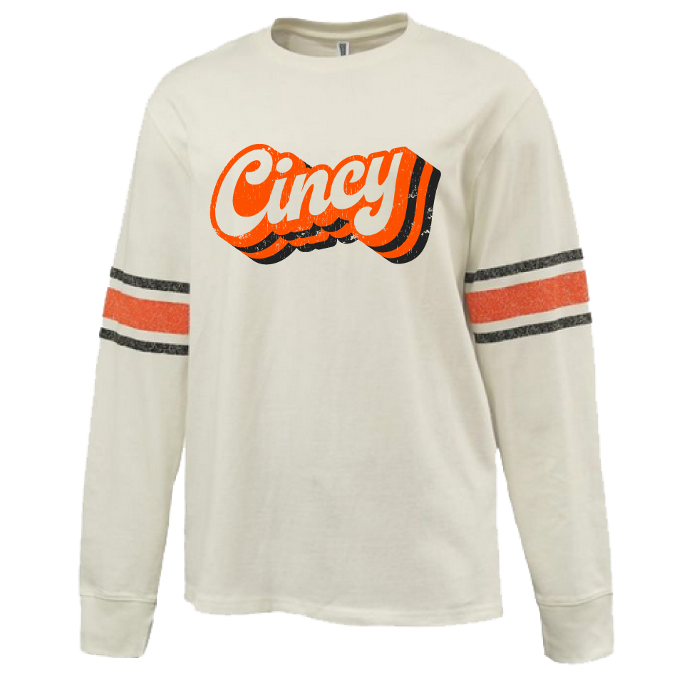 Retro Cincy Archive Long Sleeve Orange