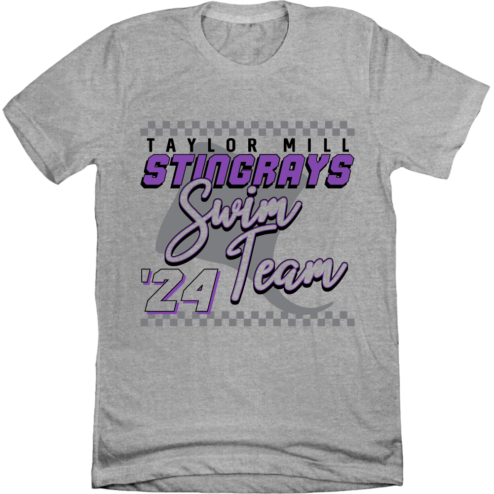 Taylor Mill Stingrays Swim Team '24 Grey Tee