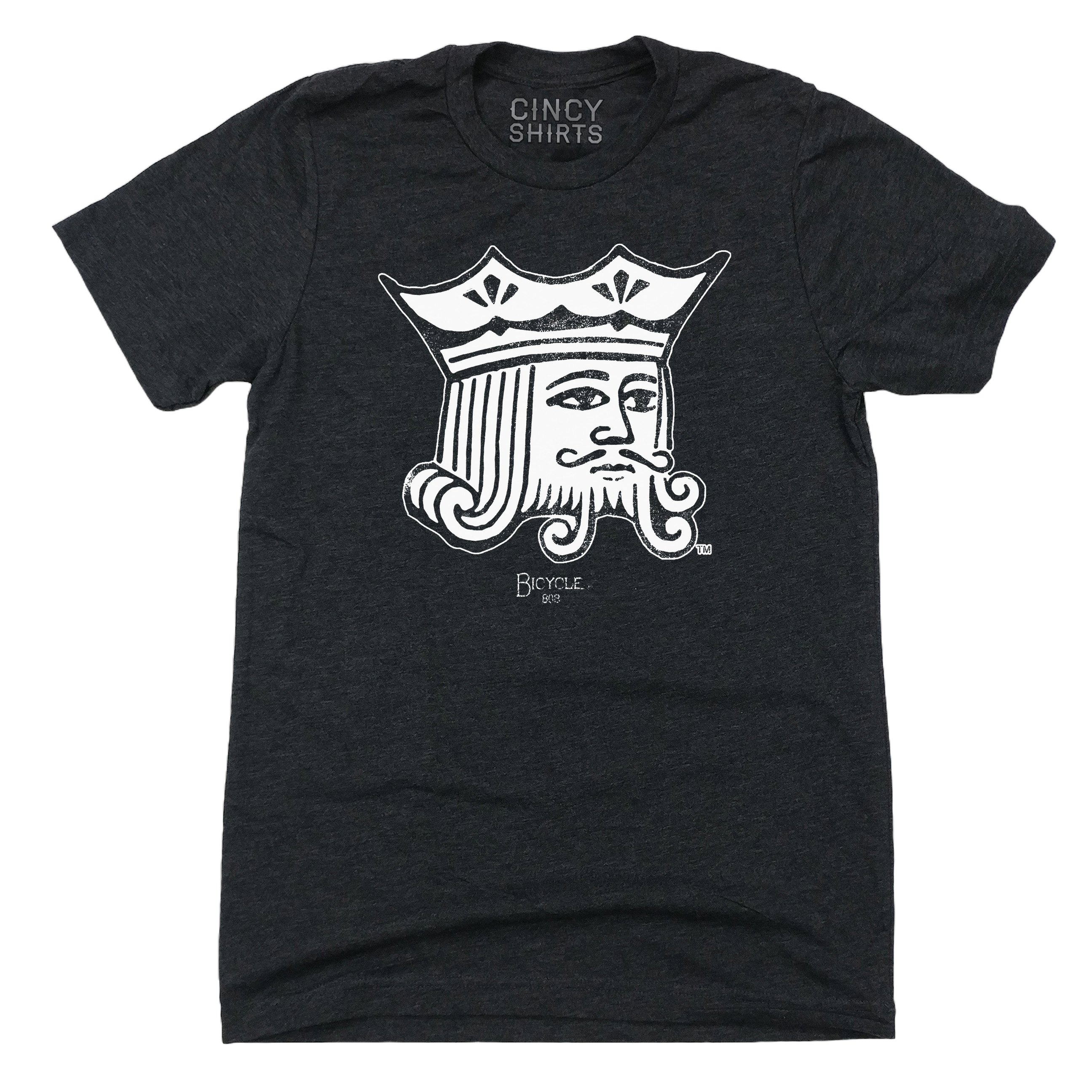 Bicycle Joker Head - White Ink - Cincy Shirts