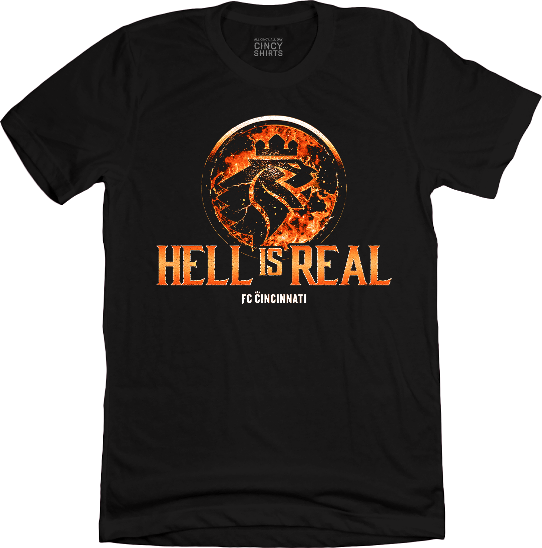 Hell is Real Kombat Orange Flame | FC Cincinnati Apparel | Cincy Shirts