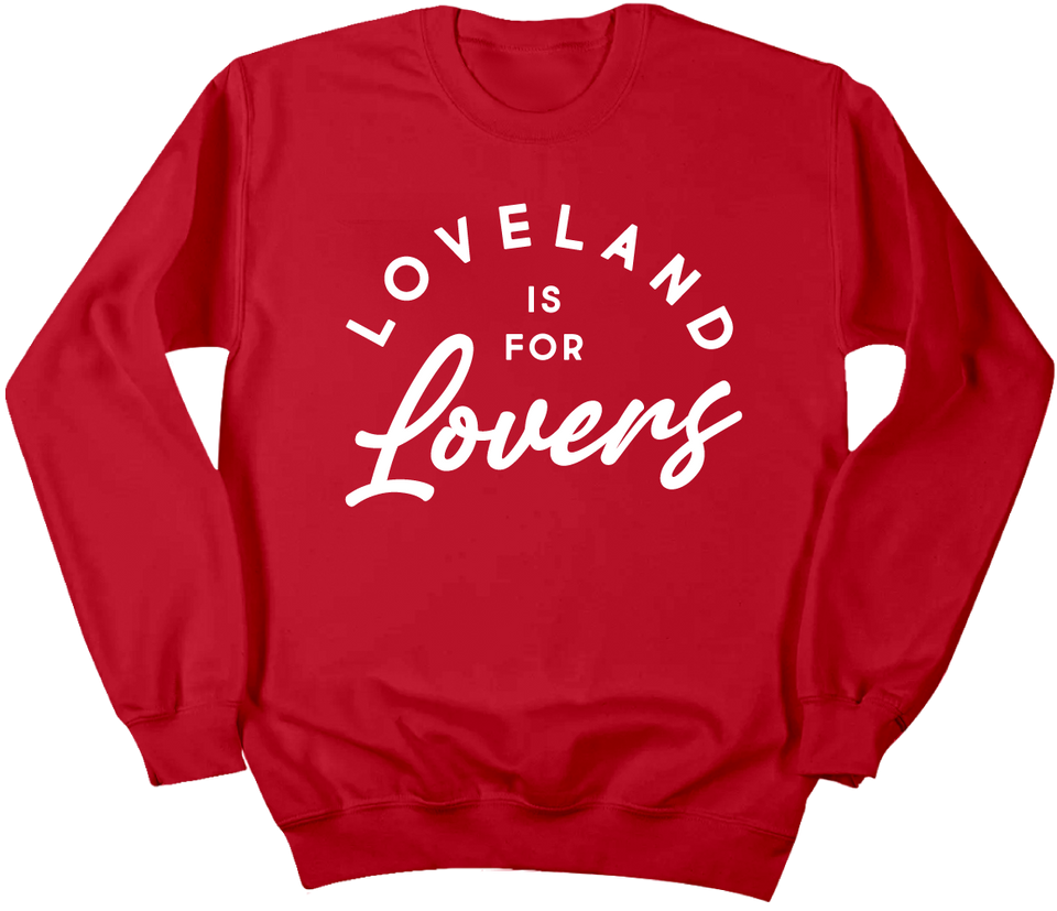 Loveland Heart is for Lovers Script Crewneck Cincy Shirts