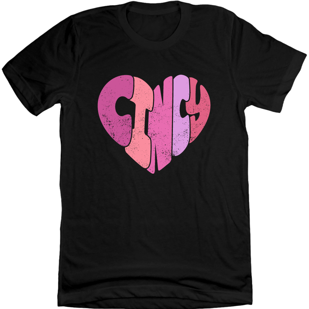 Cincy Bubble Letter Hearts - Cincy Shirts