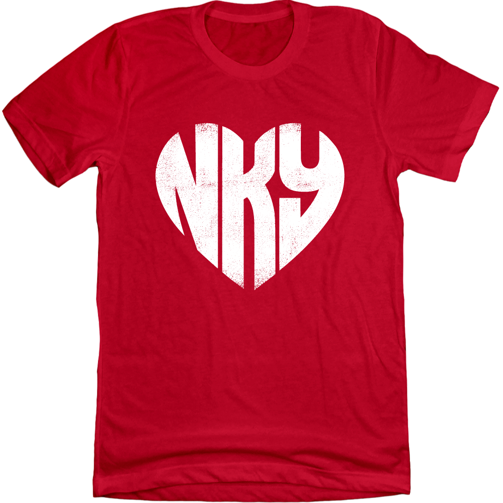 NKY Heart Shaped red Cincy Shirts