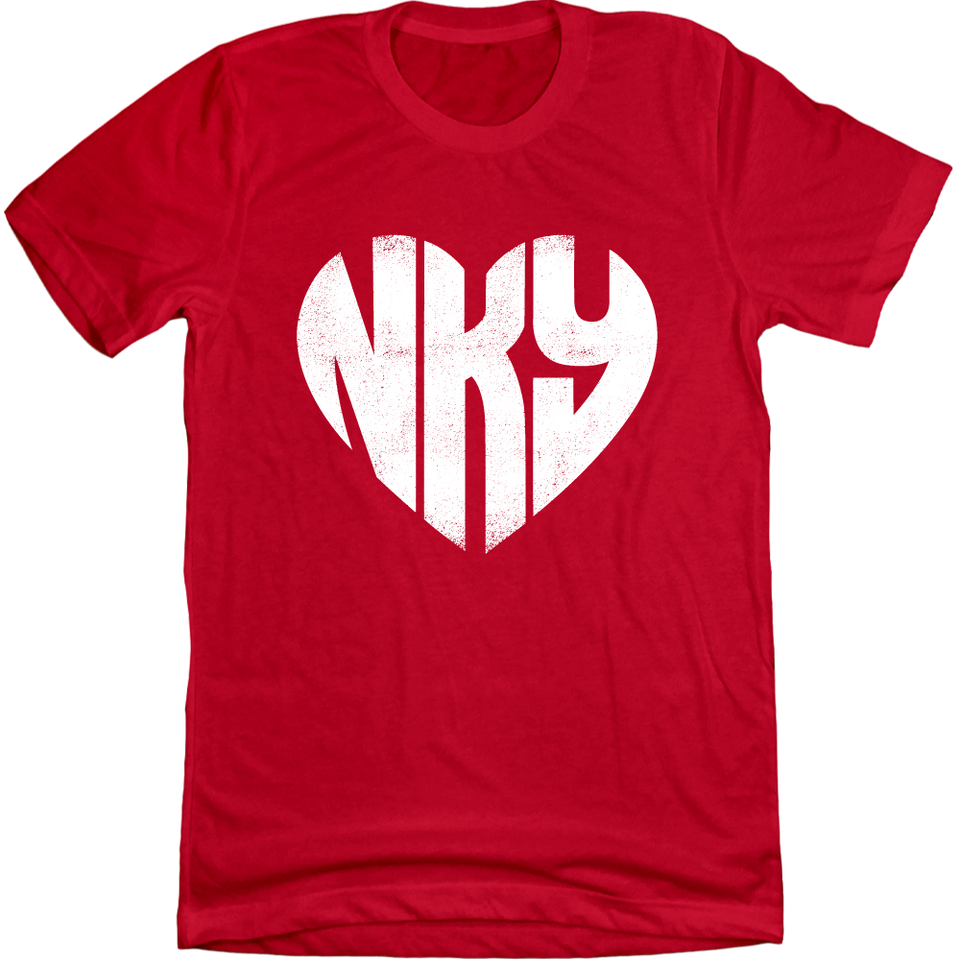 NKY Heart Shaped red Cincy Shirts