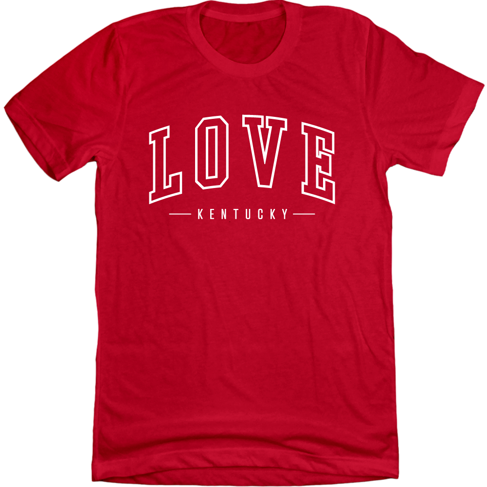 Love Kentucky Curved Block - Cincy Shirts