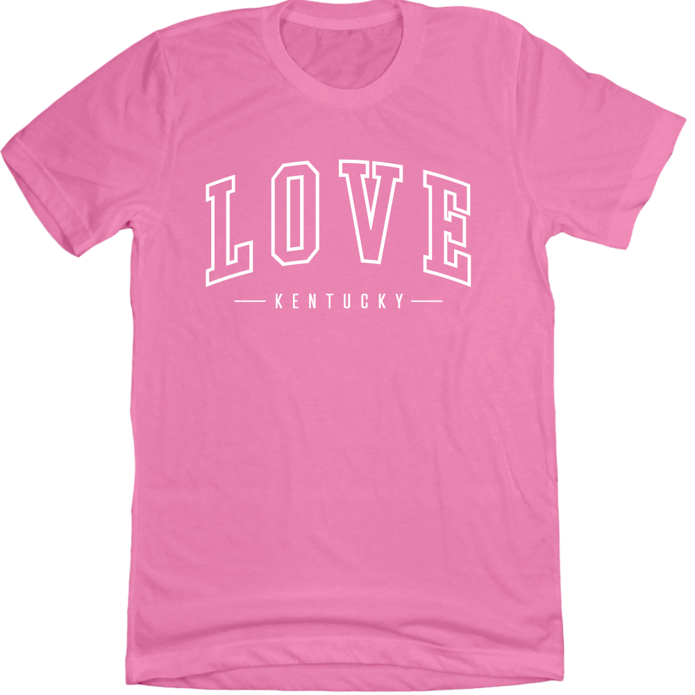 Love Kentucky Curved Block - Cincy Shirts