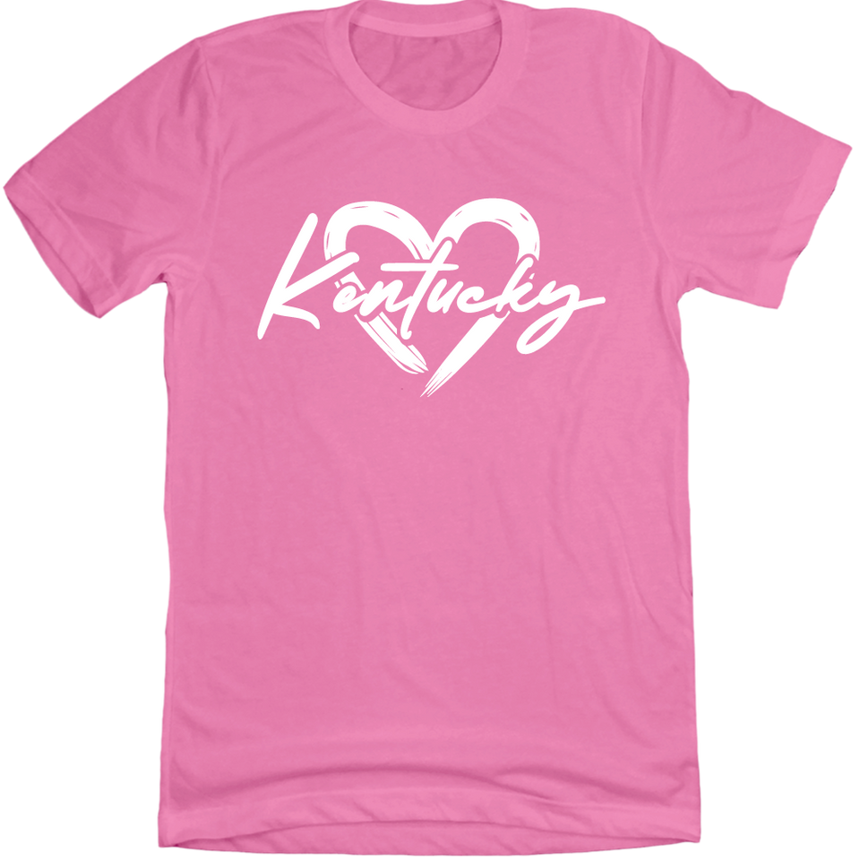 Kentucky Painted Heart pink Cincy Shirts
