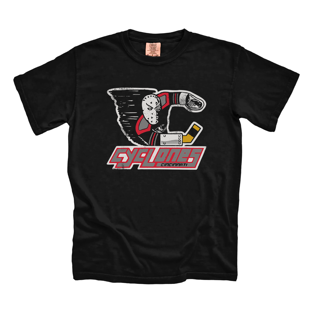 Vintage Cincinnati Cyclones Goalie Logo CC Tee