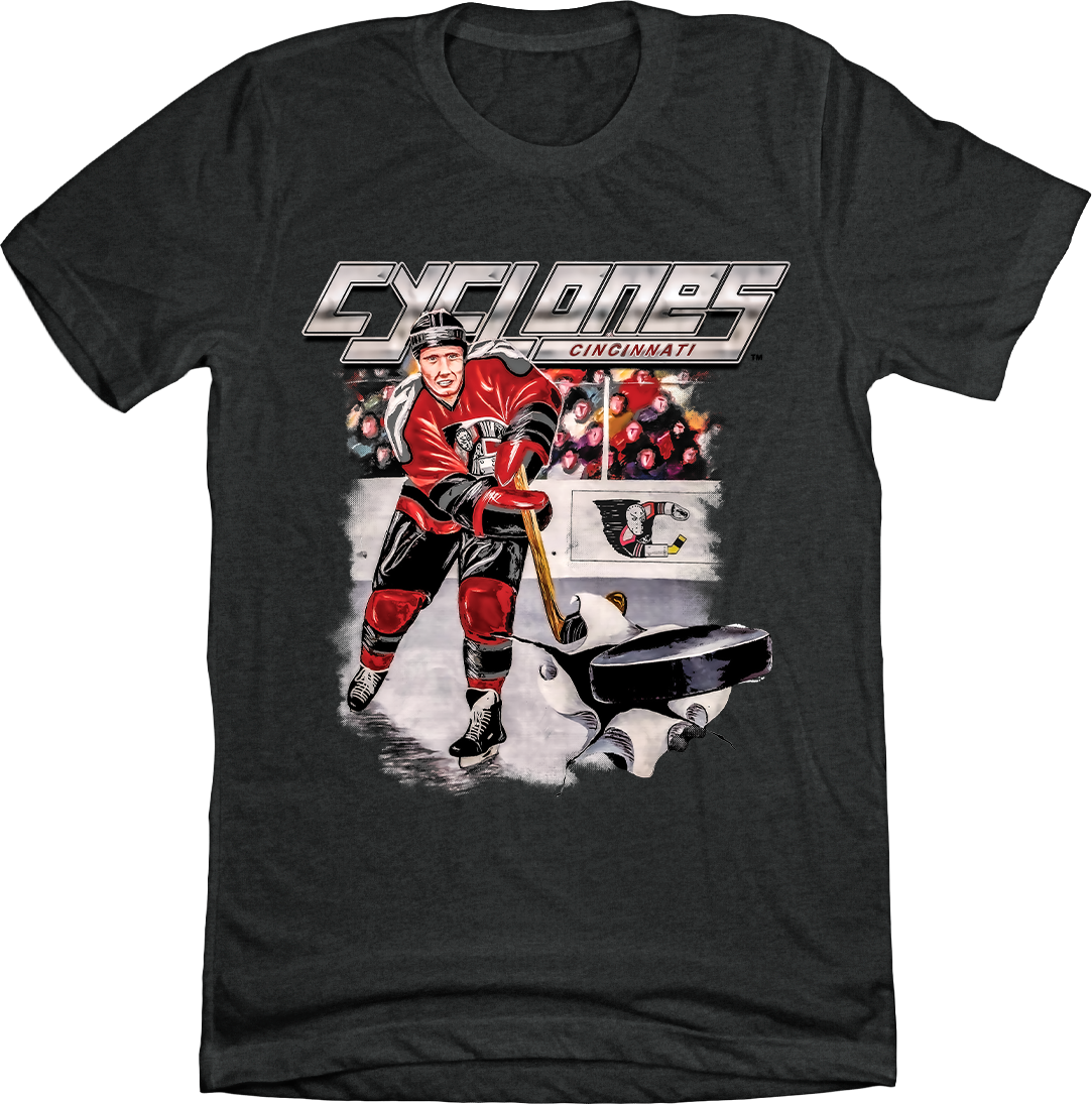 Vintage Cincinnati Cyclones Tee Charcoal Tee