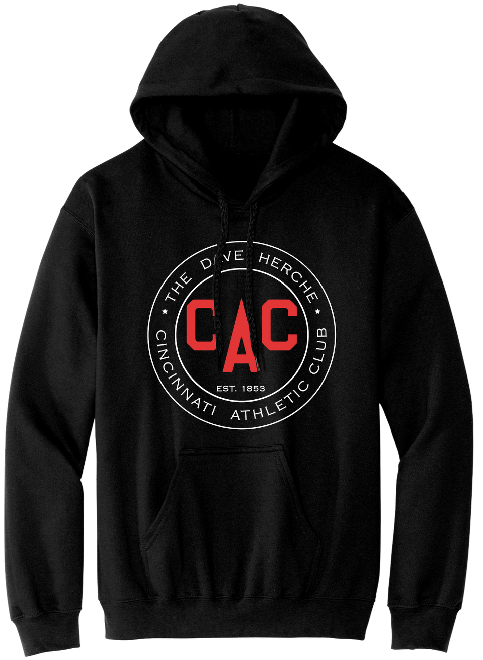 Cincinnati Athletic Club - White and Red Logo black hoodie Cincy Shirts