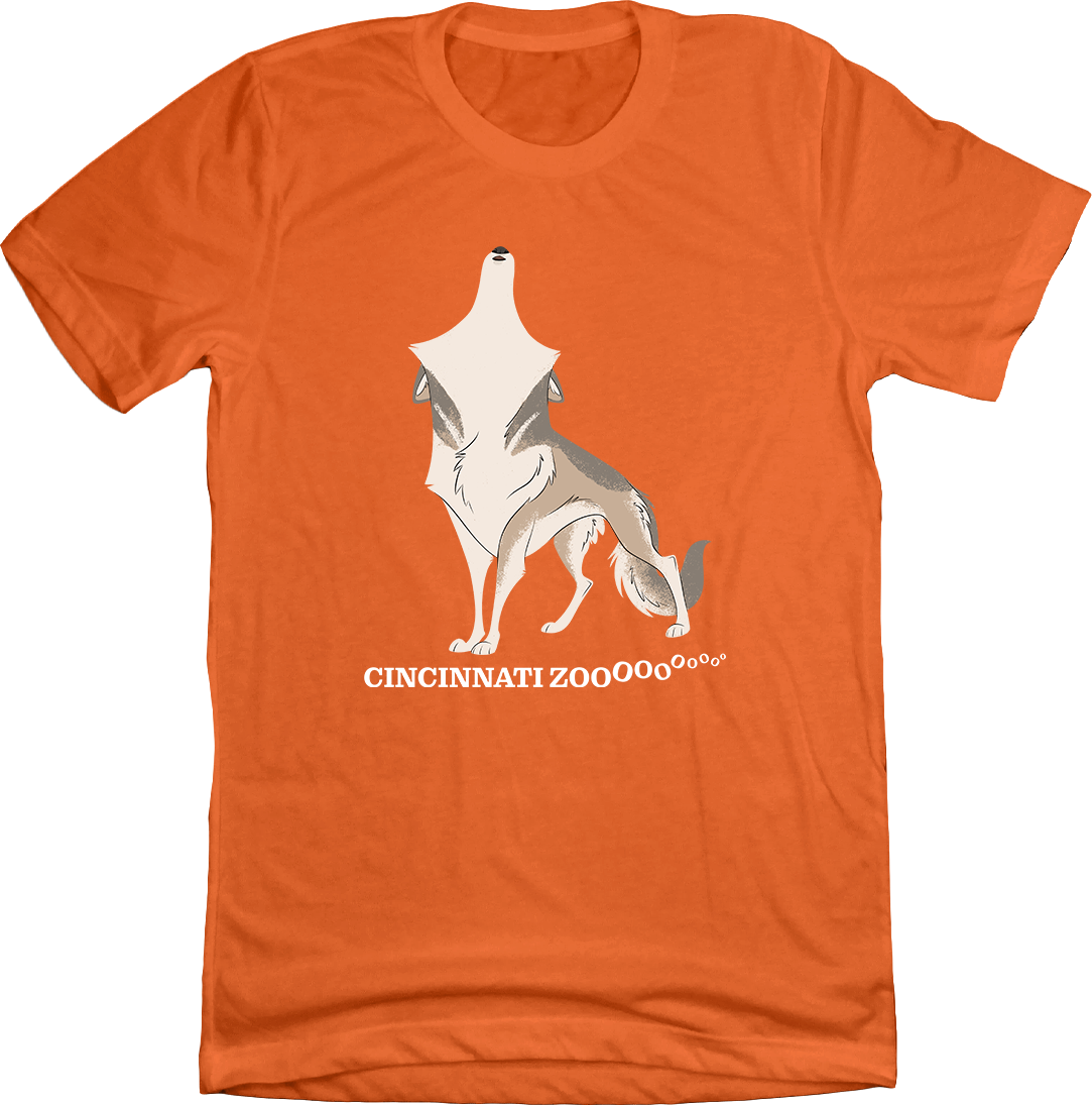 Cincinnati Zoo Wolf Pack Howl Orange Tee